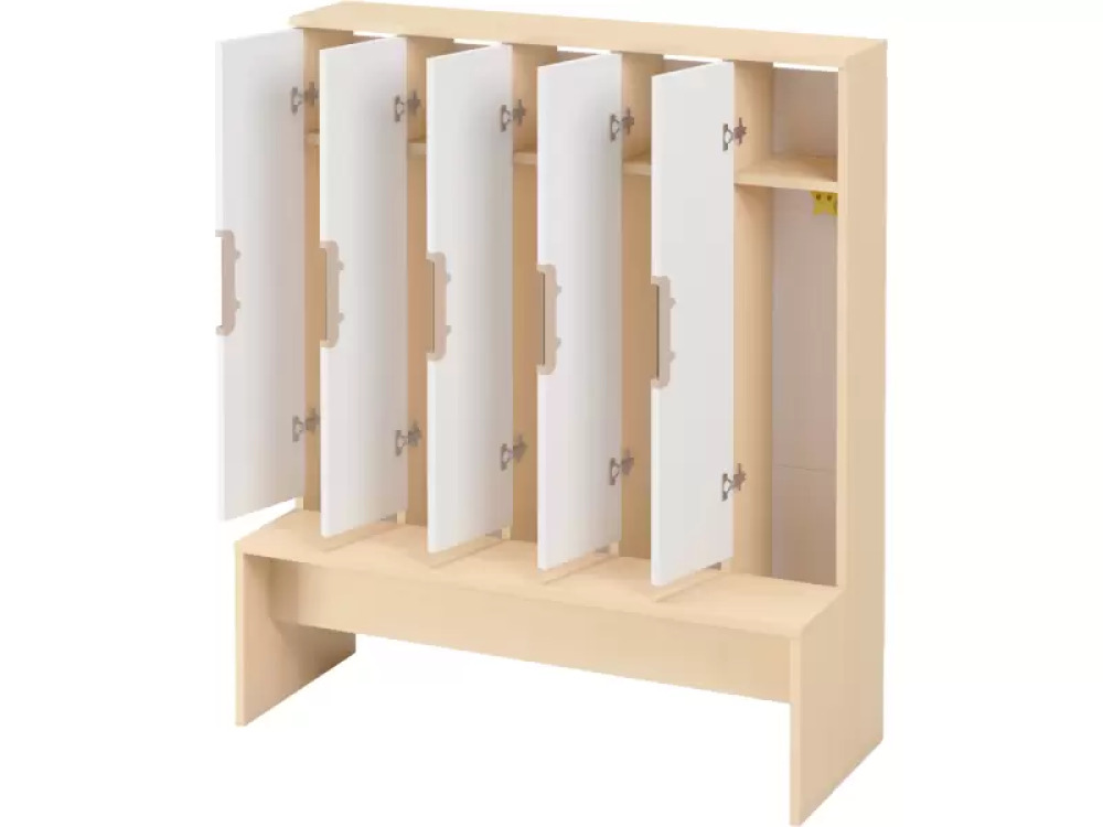 Doors with handle for cloakroom Vita 5 - White