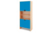 Tall Storage Unit + half bottom & upper doors - Blue