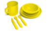 Melamine dish set for 5 children yellow
