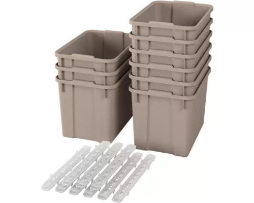 Extra large plastic containers with runners - eco baige - 09