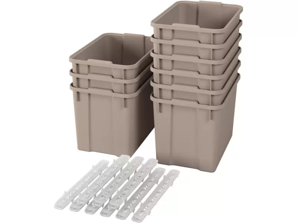Extra large plastic containers with runners - eco baige - 09