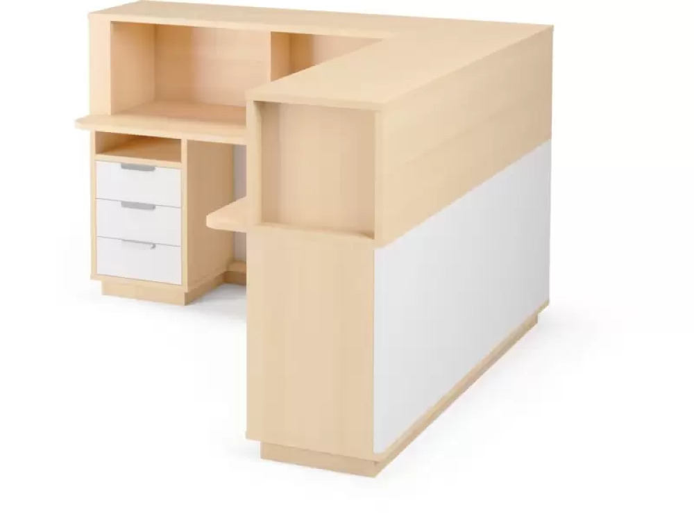 Reception desk - birch and white. Exclusive