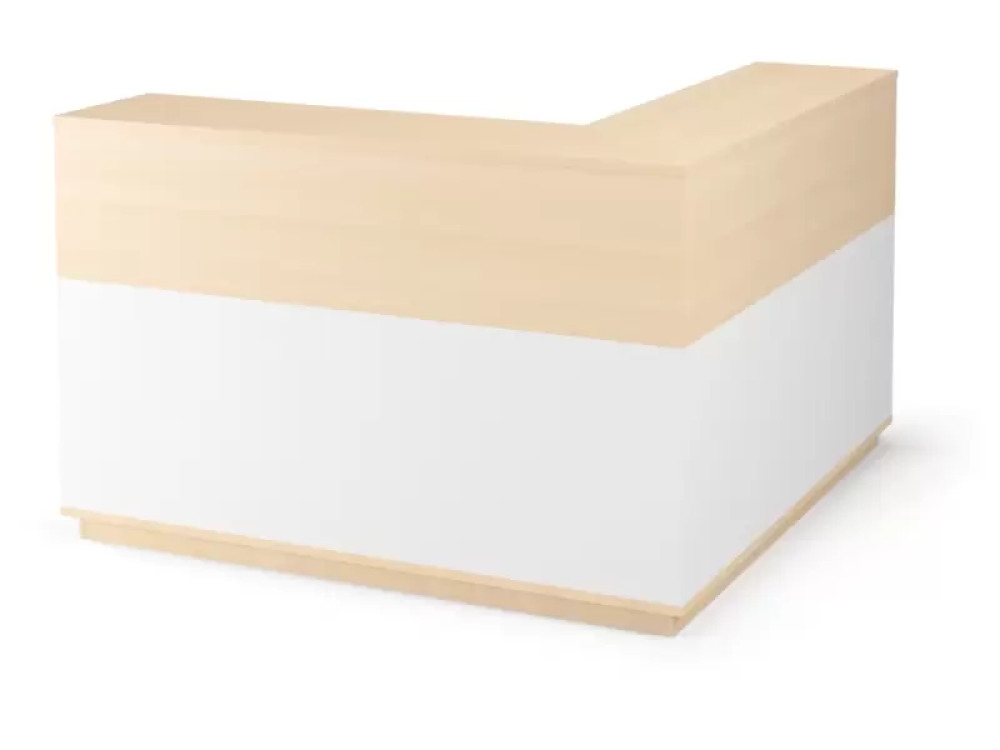 Reception desk - birch and white. Exclusive