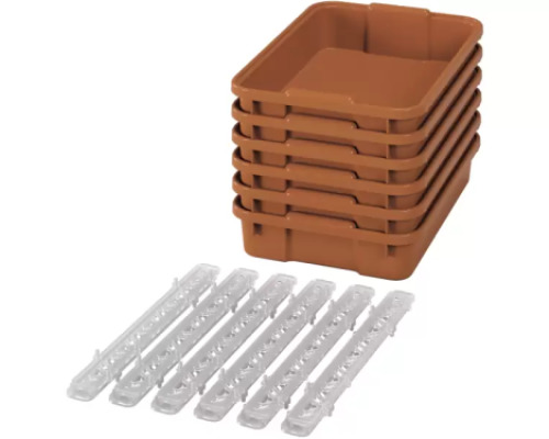Small plastic containers with runners - eco sienna - 06