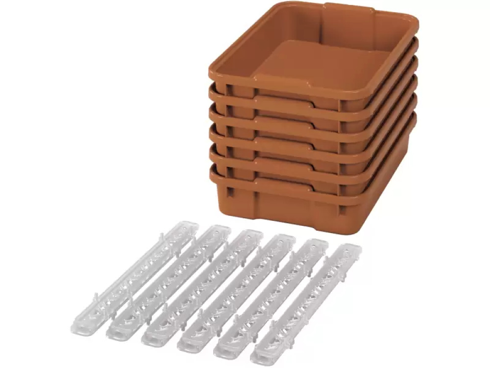 Small plastic containers with runners - eco sienna - 06
