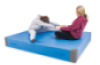 Maxi gymnastics mat with handles and reinforced corners. Blue