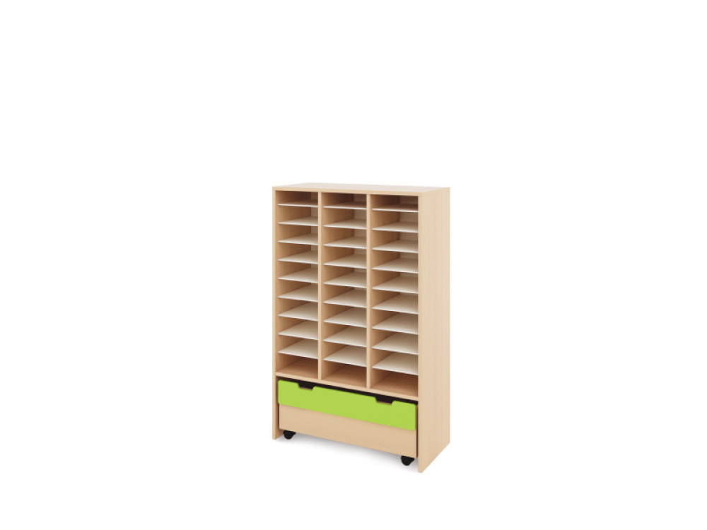 Storage Unit XL with compartments + container - Green