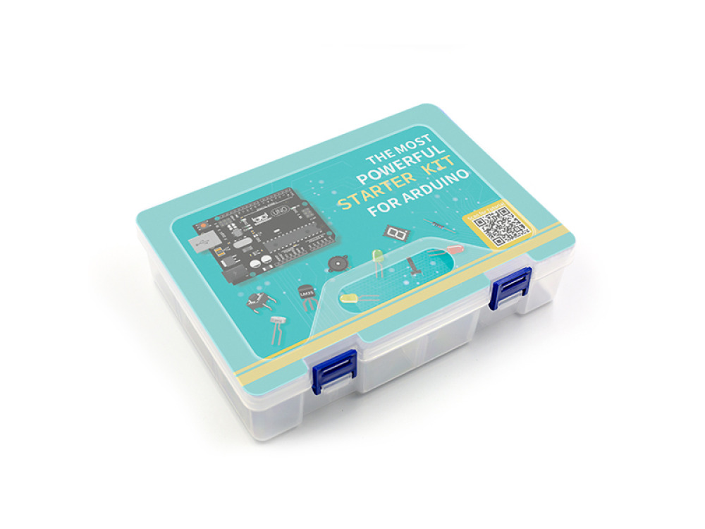 Microcontroller with sensors and accessories. The biggest starter kit for Arduino
