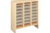 Storage Unit L with compartments - Beech