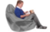 Large Reading Bean Bag Chair, Light Grey | Upright Seating for Back and Neck Support 118cm