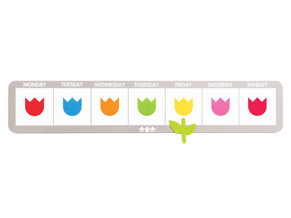 Dalton Plan. Magnetic Week Planner. Tulips
