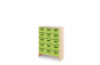 Storage Unit X with deep wooden trays - Green