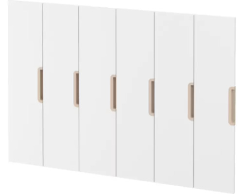 Doors with handle for cloakroom Vita 6 - White