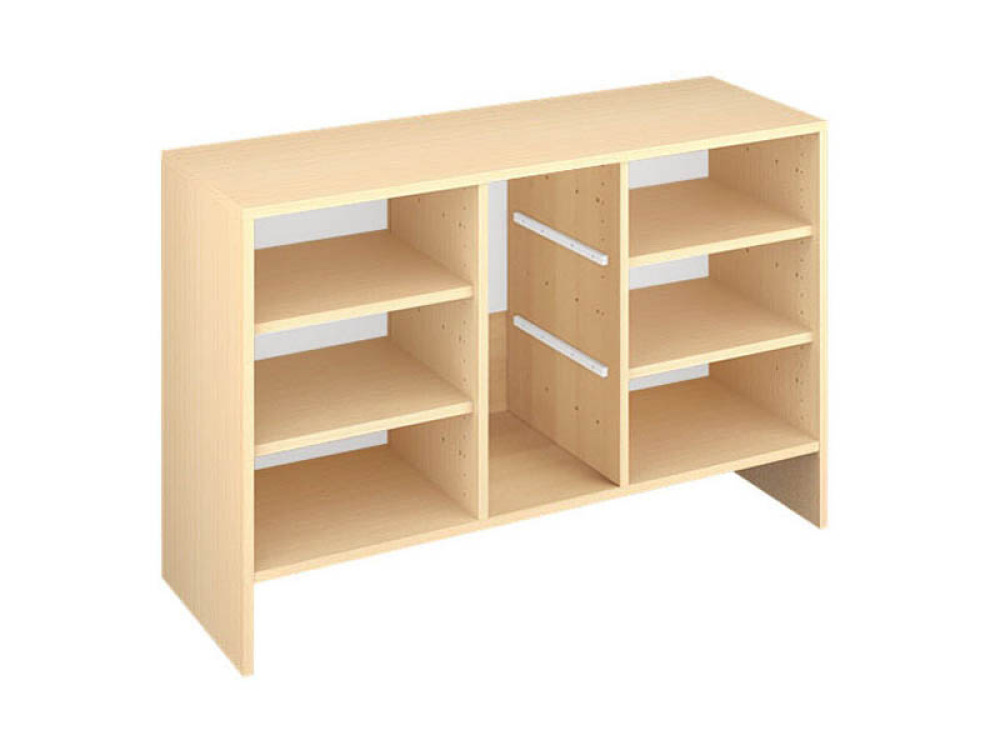 Storage Unit M with shelves for trays - Beech