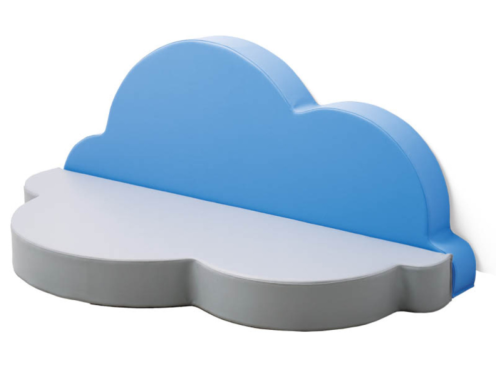 Cloud bridge. Foam obstacle course with slide