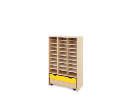 Storage Unit XL with compartments + container - Yellow