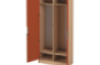 Tall wardrobe 92 with doors and lock - Brick