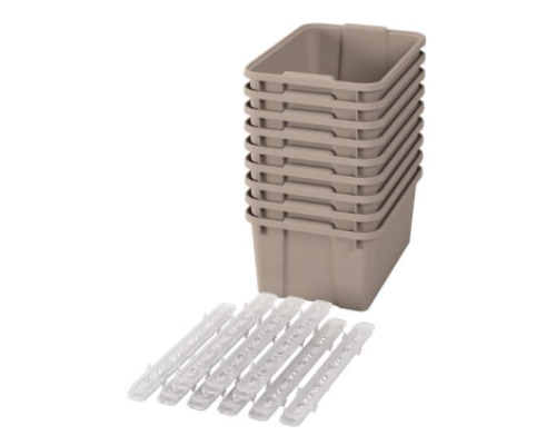 Big plastic containers with runners - eco beige - 09