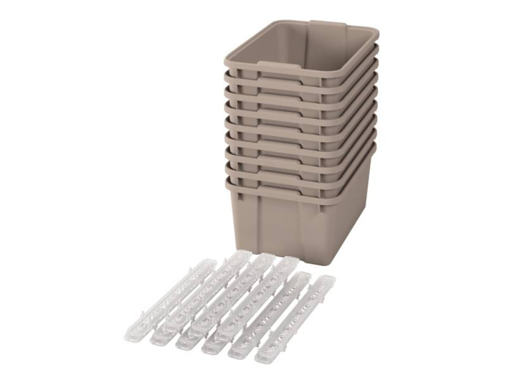 Big plastic containers with runners - eco beige - 09