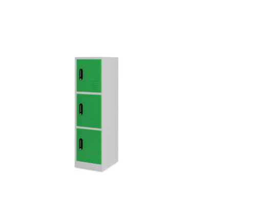 3-person add-on for 9-person metal cloakroom - green