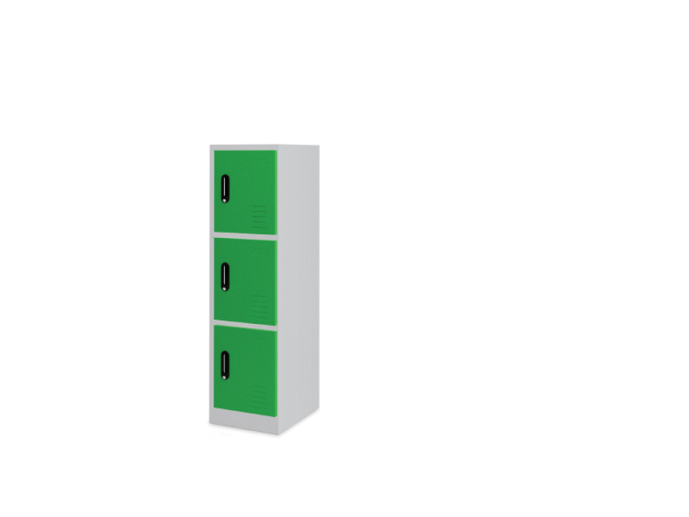 3-person add-on for 9-person metal cloakroom - green