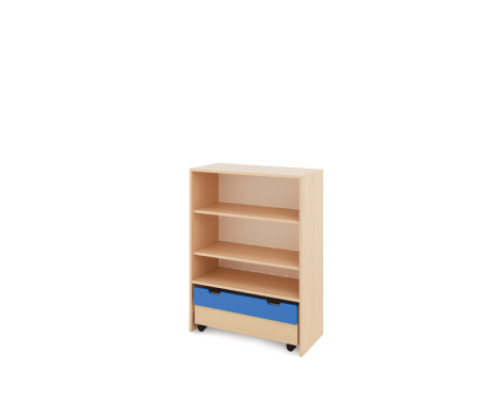 Storage Unit X with shelves + containers - Blue