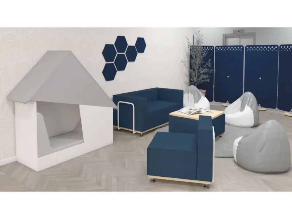 Cubo. Calming Hiding House grey-white