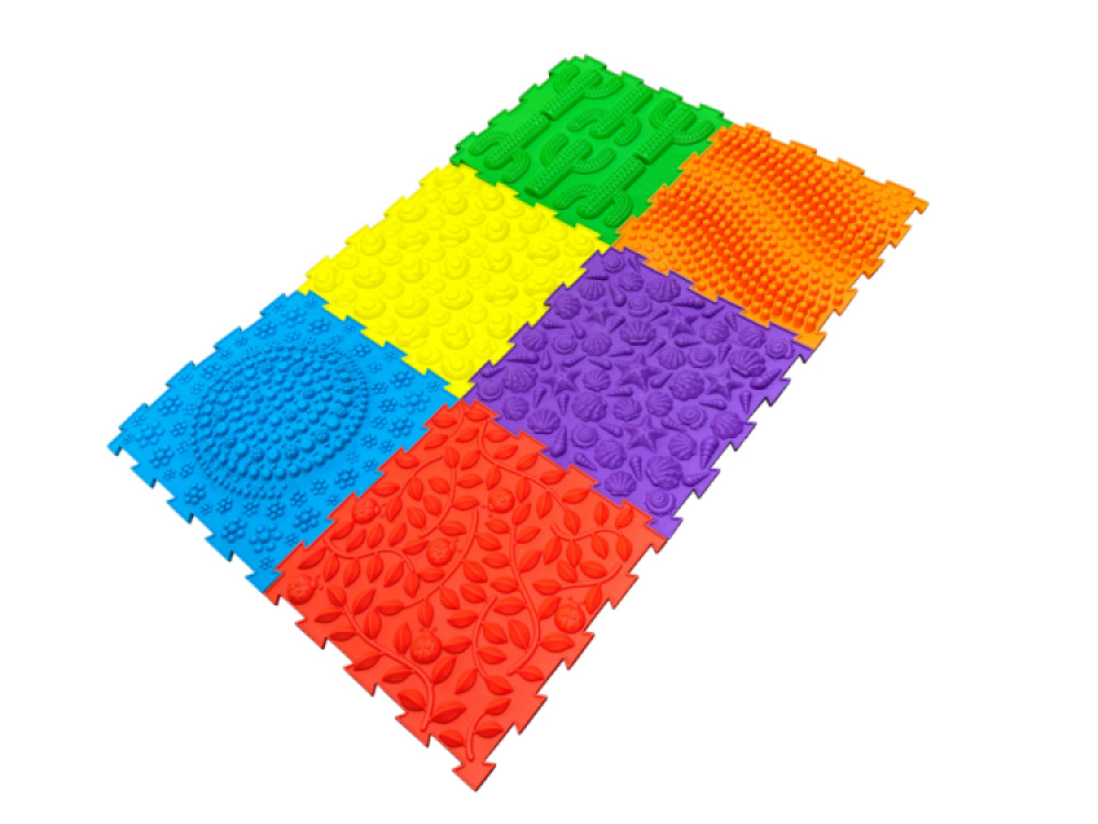 Massage Puzzle Floor Tiles – Bright Colours