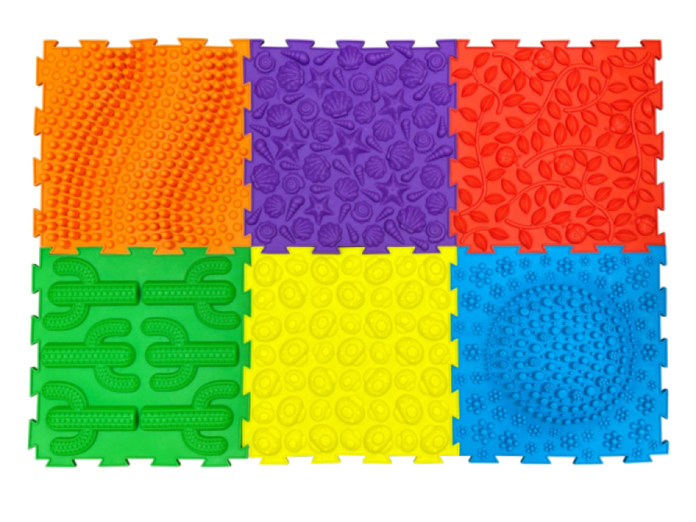 Massage Puzzle Floor Tiles – Bright Colours