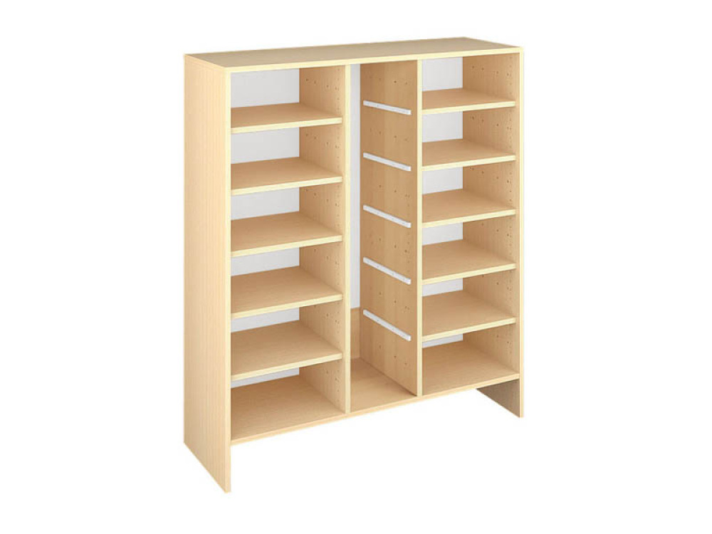 Storage Unit XL with shelves for trays - Beech