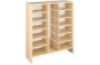 Storage Unit XL with shelves for trays - Beech