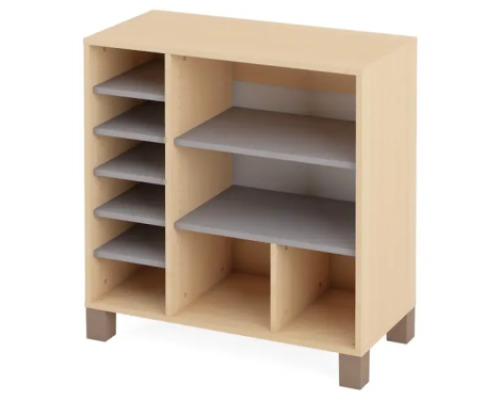 Large cabinet with shelves. Grey. Fresh Collection