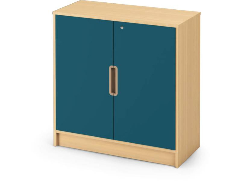 Storage Unit 92 with shelves and doors + lock - Emerald blue - X