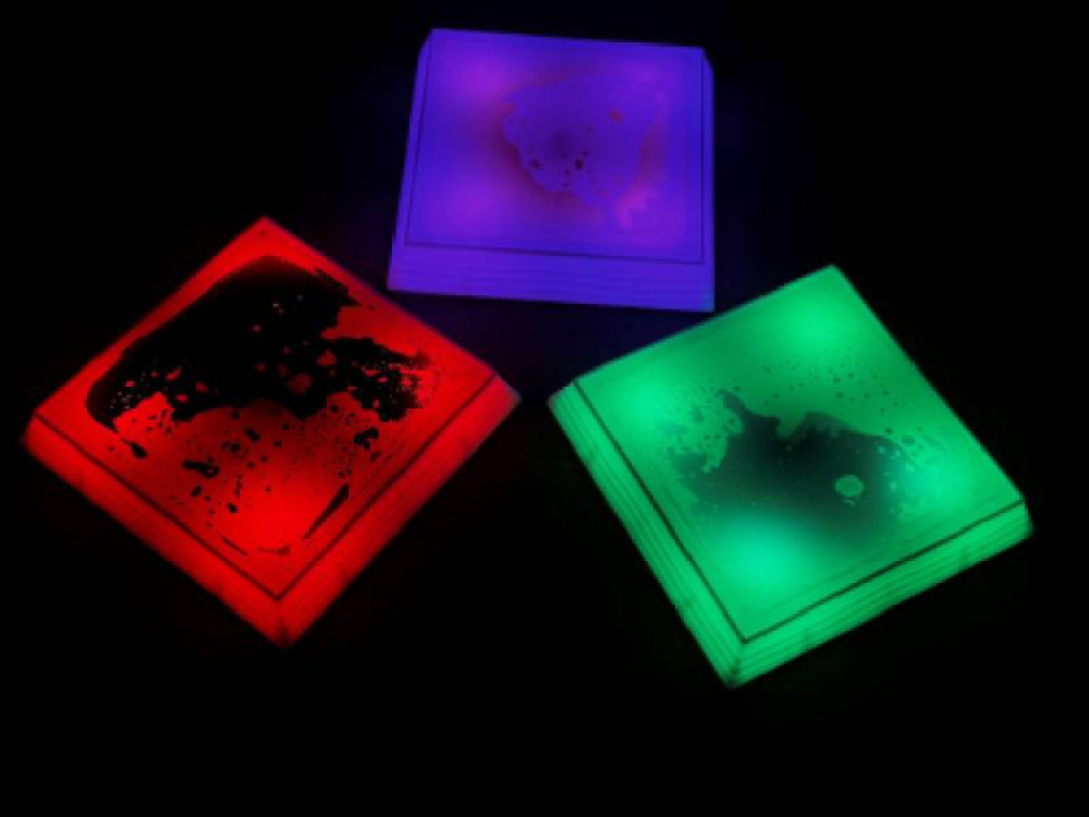 LED Liquid Floor Pod – Square Set of 3