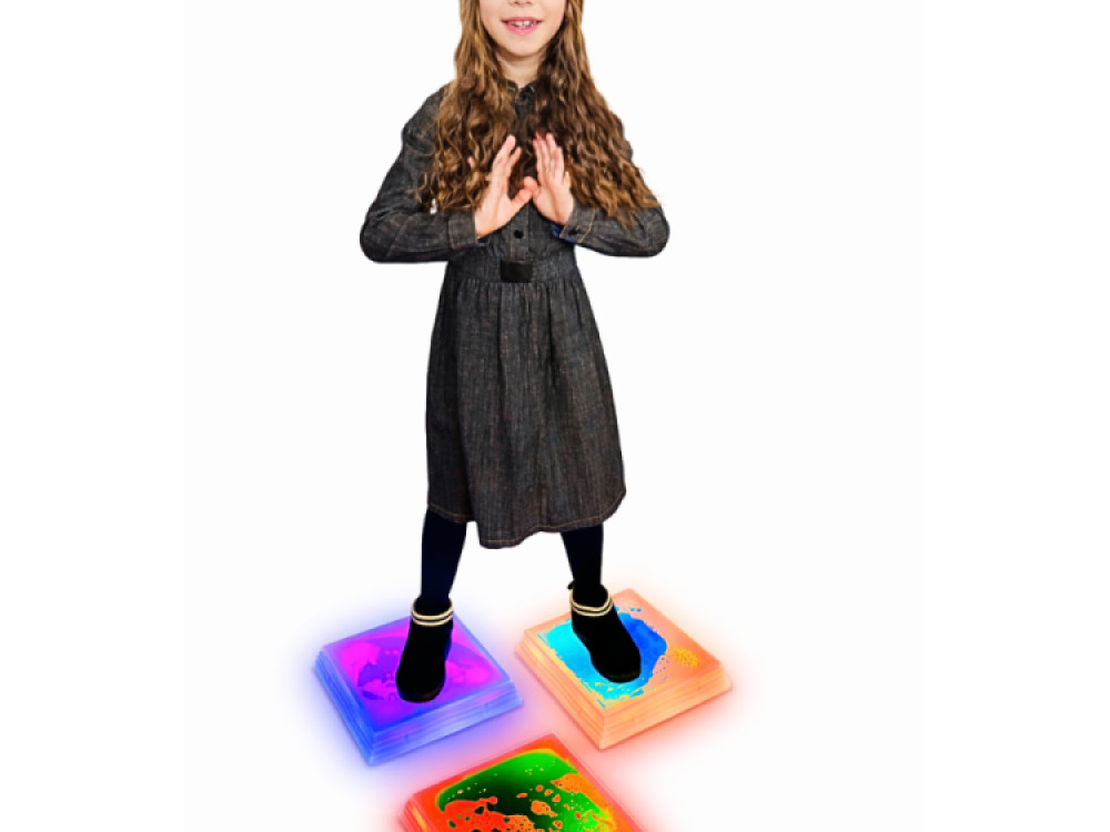 LED Liquid Floor Pod – Square Set of 3