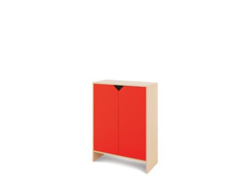 Storage Unit X with shelves + doors - Red