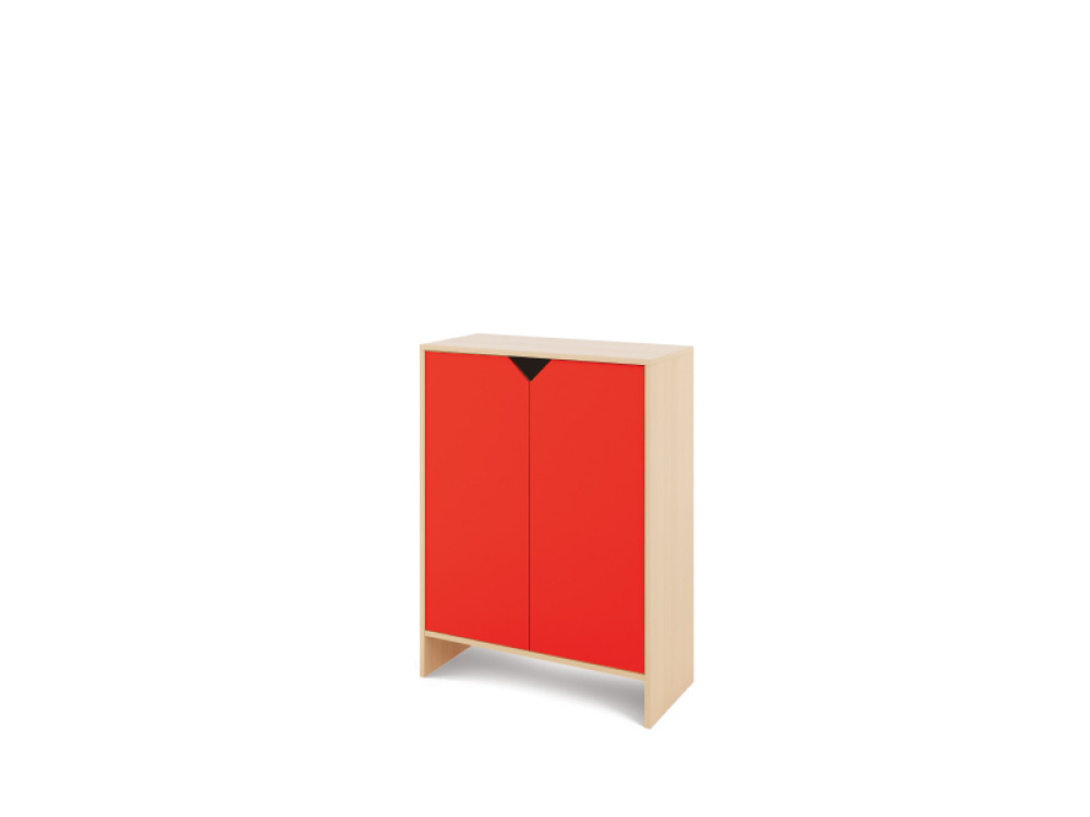 Storage Unit X with shelves + doors - Red