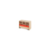 Storage Unit S with compartments + container - Red