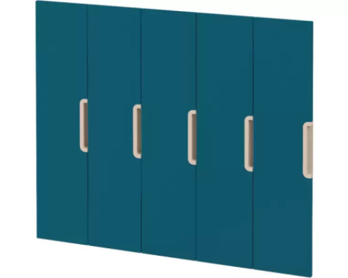 Doors with handle for cloakroom Vita 5 - Emerald blue