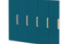 Doors with handle for cloakroom Vita 5 - Emerald blue