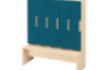 Doors with handle for cloakroom Vita 5 - Emerald blue