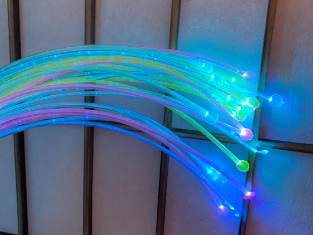 Fibre Optic Wand with  Coloured Tails