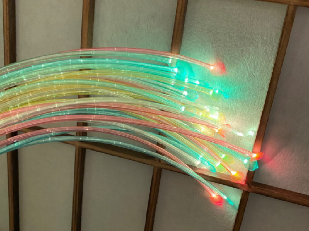 Fibre Optic Wand with  Coloured Tails