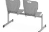 MultiSeat. 2-person cloakroom bench 6. Grey
