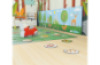 Forest wall panel. Forest glade with bear and deer
