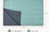 Light Weight Breathable Bamboo Fabric Weighted Blanket and Pillow Case 5kg | Grey/Green