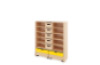 Storage Unit XL with shelves + with deep wooden trays & container - Eko