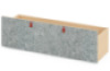 Grey wide wheeled storage box with felt front. Cubo Acoustic Collection