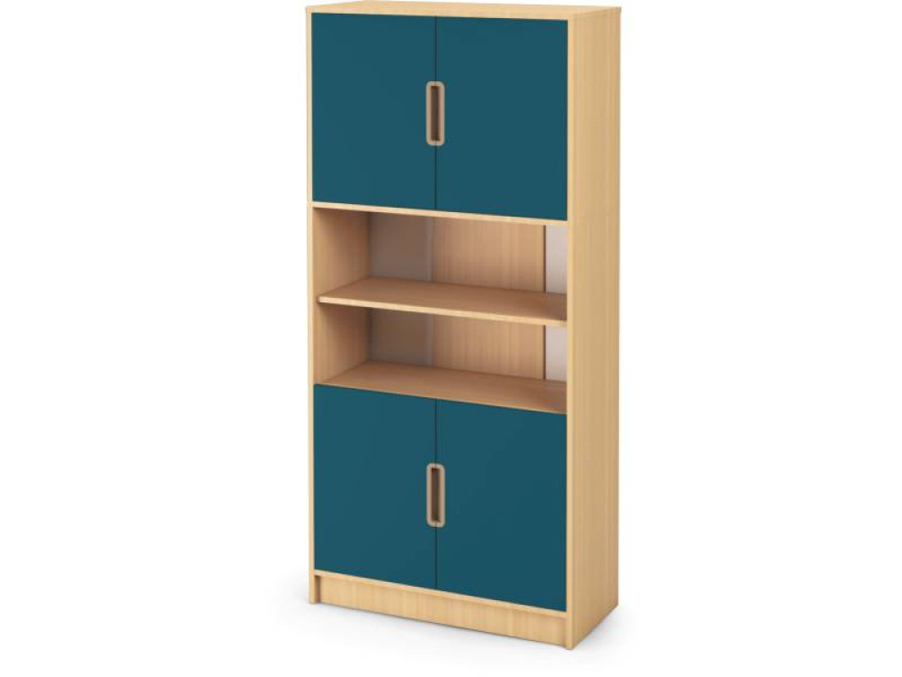 Tall Cabinet 92 with doors - Type C - Emerald blue