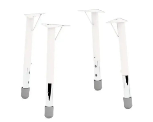 4 white metal legs size 3-6